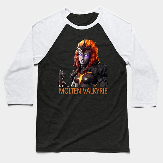 Molten Valkyrie Baseball T-Shirt by ritadesign